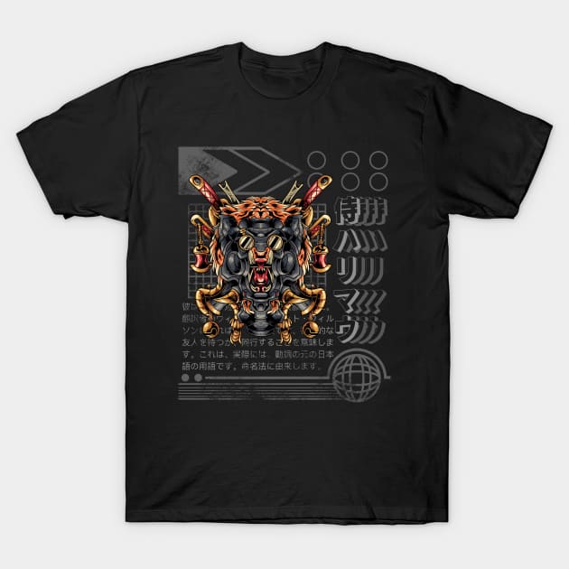 tiger samurai robot T-Shirt by Bayuktx